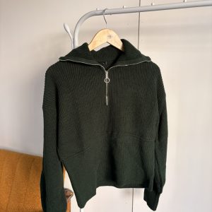 Pulovër Half-Zip Dark Green - (Masa M)