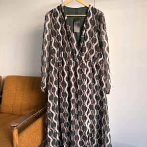 Fustan Midi Retro Pattern - (Numri 46)