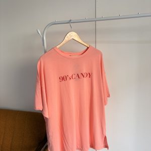 T-Shirt “90’s CANDY” – Pink - (Oversize)